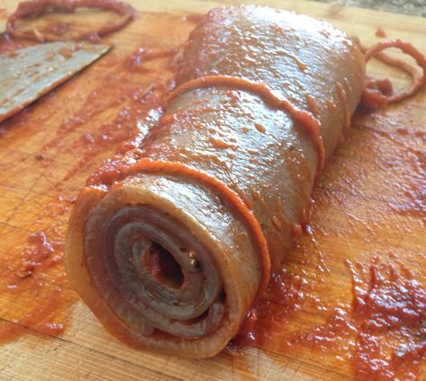 What's for Dinner? Pigskin in Sunday Sauce (Braciole di Cotenna) Braciole Recipe, Pork Skin, Sunday Sauce, Paleo Dishes, Yo Momma, Seasoned Bread Crumbs, Sicilian Recipes, Pot Pies, What's For Dinner