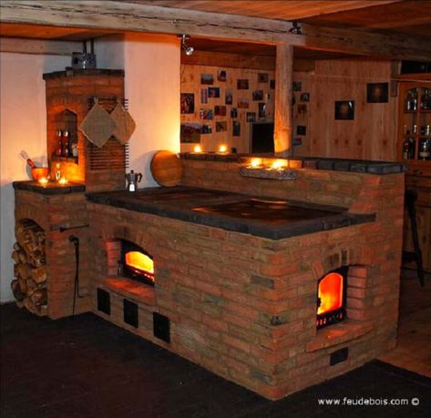 Masonry Wood Stoves Redoing Kitchen, Rocket Stove Mass Heater, Outdoor Cooking Stove, Home Furnace, Small Heater, Wood Stove Cooking, Wood Heat, Rocket Stove, Brick Masonry