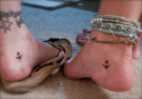 24 Incredibly Hot Tattoo Ideas for Summer Tiny Anchor Tattoo, Anker Tattoo Design, Small Anchor Tattoos, 27 Tattoo, Small Tattoo Placement, Tattoo Henna, Anchor Tattoos, Anchor Tattoo, Best Friend Tattoos