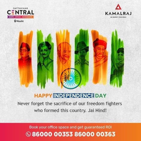 Celebrating the spirit of freedom and unity! This Independence Day, let’s honor the sacrifices of our heroes and continue to build a nation of dreams, strength, and togetherness. Kamalraj Group is proud to be a part of India’s journey towards progress and prosperity. Wishing everyone a Happy Independence Day! 🇮🇳 #IndependenceDay #Freedom #ProudIndian #KamalrajGroup 15 August Independence Day, Jai Hind, National Anthem, Freedom Fighters, Happy Independence, Instagram Ads, Happy Independence Day, Insta Posts, Independence Day