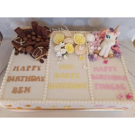 a cake for 3 people Birthday Sheet Cakes, Flower Pot Art, Cake Decorating Piping, 30th Bday, 1st Birthday Cake, First Birthday Cakes, 3 People, Sheet Cake, Buttercream Cake