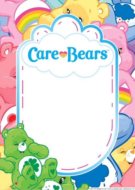 Care Bear Template, Care Bears Party Invitation, Care Bear Invitations Template, Care Bears Invitations Template, Care Bear Birthday Invitations, Care Bear Baby Shower Invitations, Care Bear Pinata, Care Bear Invitations, Care Bears Invitations