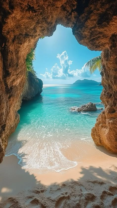 Beautiful Beach Pictures, Turquoise Wallpaper, Exotic Beaches, Beautiful Nature Wallpaper Hd, Ocean Pictures, Hidden Beach, Pretty Landscapes, Beach Wallpaper, Majestic Mountains