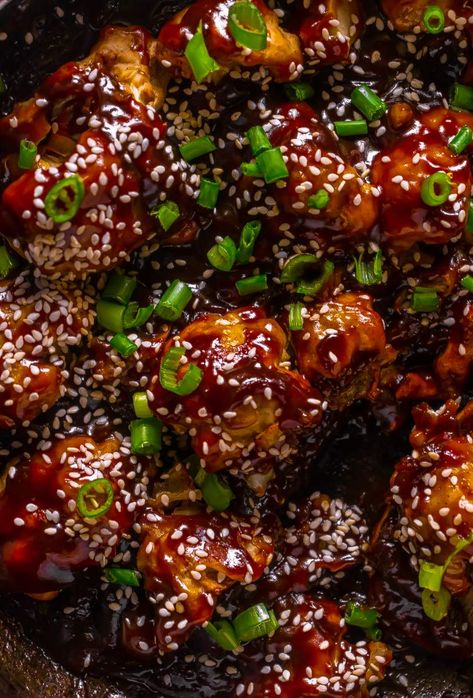 Sesame Cauliflower In Air Fryer - RecipeMagik Cauliflower In Air Fryer, Sticky Asian Sauce, Battered Cauliflower, Sesame Cauliflower, Cauliflower Recipes Healthy, Coleslaw Recipe Easy, Air Fryer Oven Recipes, Asian Sauce, Air Fryer Recipes Easy