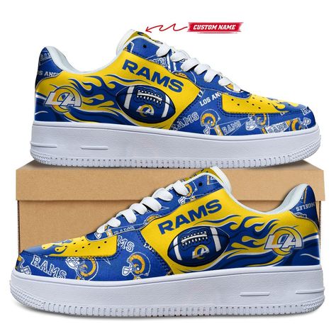 Los Angeles Rams NFL Football Team Air Force Shoes Custom Sneakers Check more at https://www.air-yeezyshoes.com/product/los-angeles-rams-nfl-football-team-air-force-shoes-custom-sneakers/ New Blance Shoes, Crocs Slippers, Air Force 1 Shoes, Air Force Shoes, Custom Painted Shoes, Custom Kicks, Nfl Football Teams, Air Force 1 Custom, Lv Shoes