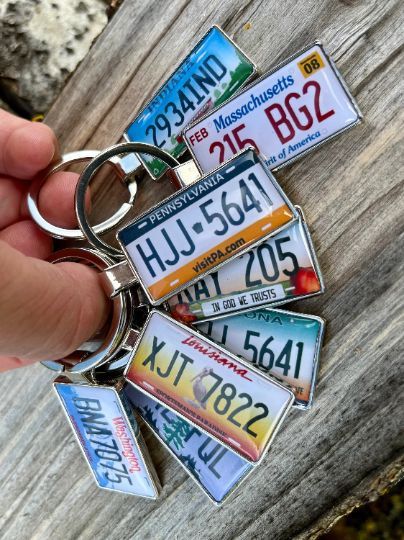 New York License Plate Keychain License Plate Keychain, Custom Number Plates, Car Number Plates, Personalized License Plates, Number Plates, Plate Design, Personalized Keychain, License Plates, Gift For Men