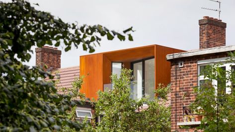 Loft Conversion Design, Weathered Steel, Steel Cladding, Architectural Design Studio, External Cladding, Roof Extension, Cladding Panels, Weathering Steel, Dormer Windows