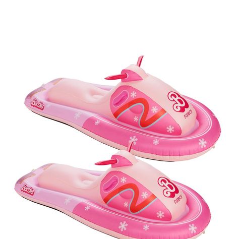 Yes, You Need a Barbie-Pink Snowmobile Sled for Winter Pink Snowmobile, Barbie Pool, Barbie Winter, Future Bathroom, Pink Pool, Barbie Car, Dream Vehicles, Kiddie Pool, Malibu Barbie