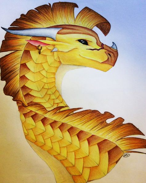 Wings Of Fire Drawing Ideas, Qibli Wings Of Fire Fanart, Qibli Wof Fanart, Sandwings Wings Of Fire, Wings Of Fire Winter, Wings Of Fire Drawings, Qibli Wof, Jubilee Fanart, Chained Dragon