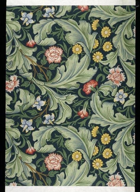 Leicester | Morris, William | V&A Explore The Collections Acanthus Leaves, Acanthus Leaf, Leicester, William Morris, Small Flowers, Art Nouveau, Bathrooms, Dining Room, England