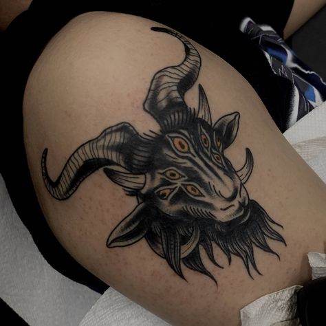 Wouldst thou like to live deliciously? Done by Martin Rangel at Testament Tattoo Carrollton TX #tattoos #tattoo #beauty Traditional Horror Tattoo, Live Deliciously, Ram Tattoo, Yakuza Tattoo, Prison Tattoos, Sweet Tattoos, Traditional Tattoo Art, R Tattoo, Horror Tattoo