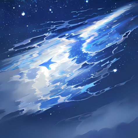 Sky Rift is an abstract digital composition in Lapis Blue and Lavender Mist. Rift In The Sky, Sky Digital Art, Genshin Blue Aesthetic, Genshin Sky Wallpaper, Night Sky Aesthetic, Blue Mist Aesthetic, Blue Anime Scenery, Anime Blue Sky Wallpaper, Genshin Night Sky