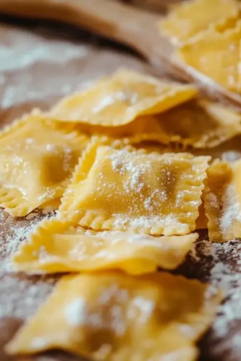 Get ready to impress your loved ones with your cooking skills! These delicious homemade ravioli recipes are perfect for any occasion. Learn how to create fresh pasta from scratch and fill it with mouthwatering fillings. Whether you prefer classic ricotta and spinach or a savory meat blend, these recipes are sure to satisfy. Homemade ravioli are not only tasty but also a fun activity to do with the family. Explore different sauces and elevate your meal with fresh ingredients. Turn any dinner night into a memorable experience! Meat Ravioli Recipe, Ravioli Pasta Recipe, Ravioli Dough Recipe, Homemade Ravioli Dough, Homemade Ravioli Recipe, Ravioli Homemade, Dough Shapes, Ravioli Recipe Homemade, Ravioli Recipes