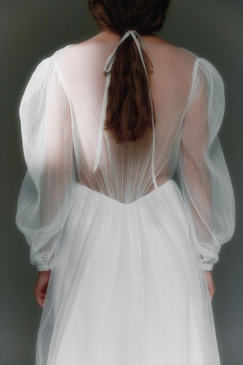 SLOAN – Reev Bridal Sheer Wedding Dresses, Sheer Sleeve Wedding Dress, Reev Bridal, Bali Wedding Dress, Wedding Dresses Flowy Sleeves, Pleated Wedding Dresses, Wedding Dress Minimalist, Winter Favorites, Minimalist Gown