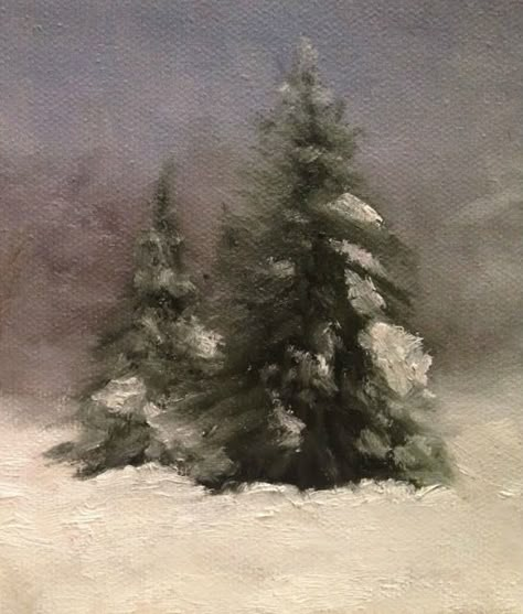 Uncut Christmas Trees | Content in a Cottage Cardinal Drawing, Christmas Tree Painting, Winter Painting, Christmas Canvas, Arte Sketchbook, Landscape Illustration, Winter Art, Christmas Paintings, Pine Trees