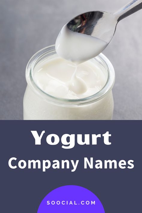 Brand Name Ideas, New Business Names, Yogurt Brands, Name Ideas, Cool Names, Business Names, Company Names, Brand Names, Yogurt