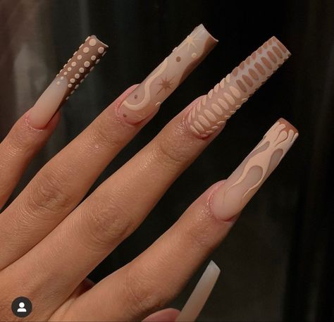 Beige And Brown Nails, Rose Quartz Nails, Acrylic Nail Designs Coffin, Drip Nails, Acrylic Nail Kit, Simple Acrylic Nails, Acrylic Nails Coffin Pink, Nail Tattoo, Bling Acrylic Nails