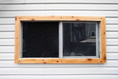 14 Easy Window Makeover DIY Ideas | Hometalk Diy Window Frame, Window Makeover, Craftsman Style Trim, Industrial Cottage, Planter Shelf, Garage Windows, Diy Exterior, Faux Roman Shades, Exterior Window