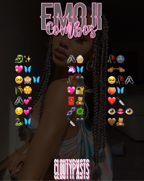 Emoji Combinations Baddie, Pretty Emoji Combos, Fav Emoji Combos, Baddie Emoji Combos, Baddie Emoji, Baddie Emojis To Use, Cool Girl Emoji Combos, Funny Emoji Combinations, Emojis Meanings