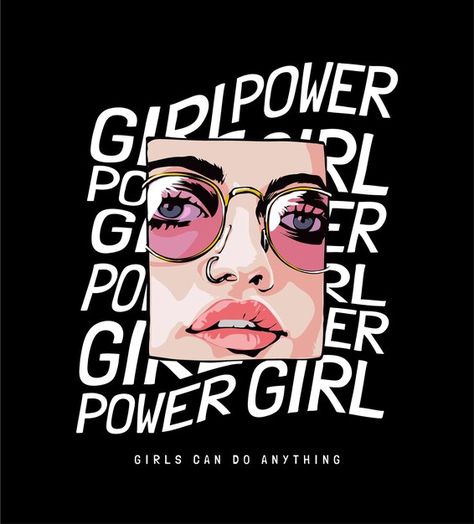 Vector girl power slogan with girl face ... | Premium Vector #Freepik #vector Victoria Secret Perfume Body Spray, Photography Studio Setup, Power Logo, Pink Flowers Wallpaper, Album Art Design, Face Illustration, Tshirt Design Men, Kids Prints, Album Art