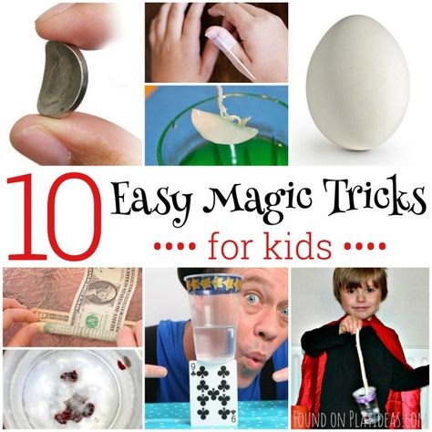 10 Easy Magic Tricks for Kids Easy Magic Tricks For Kids, Cool Card Tricks, Magic Tricks For Kids, Cool Magic Tricks, Magic Theme, Magic Birthday, Easy Magic Tricks, Magic For Kids, Magic Party