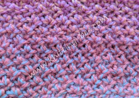 Rosette Stitch - Free Knitting Stitch 2017 - Knitting Bee Free Knit Patterns, Easy Scarf Knitting Patterns, Rib Knitting, Lace Knitting Stitches, Drop Stitch, Beginner Knitting, Beginner Knitting Patterns, Cable Knitting, Scarf Knitting