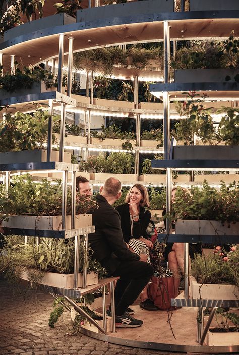 grow-room-chart-art-fair-copenhagen-space10-designboom-02 Public Pavilion, Pool Pavilion, Pavilion Architecture, Modern Architecture Interior, Modern Architecture Design, Vertical Farming, Architecture Student, Architecture Exterior, Urban Farming