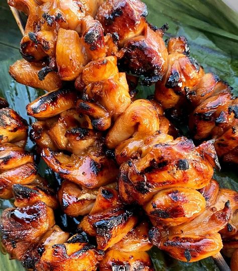 Filipino BBQ Chicken Skewers All-NATURAL (Inihaw Filipino Barbecue) | Rice Life Foodie Filipino Macaroni Salad, Chicken Skewers Marinade, Filipino Barbecue, Filipino Pork Bbq, Bbq Chicken Skewers, Filipino Bbq, Filipino Pork Recipes, Bbq Chicken Marinade, Bbq Marinade