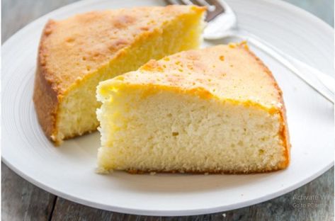 Cake Without Butter, Cakes Without Butter, Sponge Cake Recipe, Vanilla Sponge Cake, Dessert Simple, Sponge Cake Recipes, Milk Cake, Vanilla Sponge, Box Cake Mix