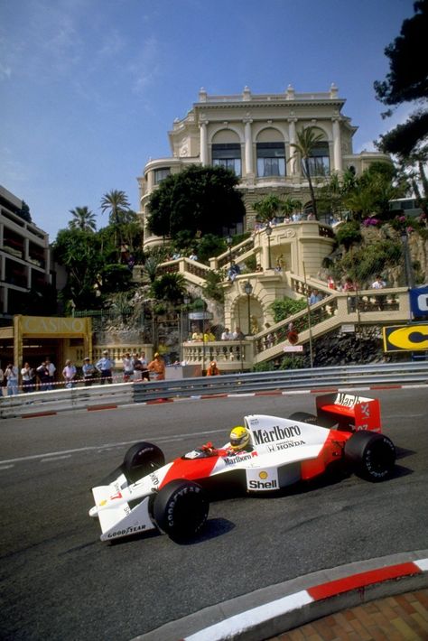 Ayrton Senna, McLaren-Honda MP4/5B, 1990 Monaco GP, Monte Carlo Aryton Senna, Mclaren Formula 1, Monaco Monte Carlo, Mclaren Mp4, Monaco Grand Prix, Formula 1 Car, Auto Racing, Beautiful Posters, Monte Carlo