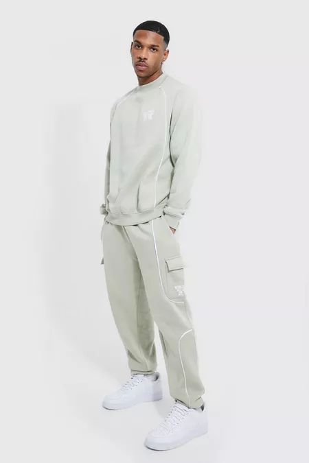 Men's Tracksuits | boohoo UK Hooded Tracksuit, Boohoo Man, Full Tracksuit, Funnel Neck Sweatshirt, Men Street Fashion, Tshirt Design Men, Track Suit Men, Men Sweatshirt, Urban Looks