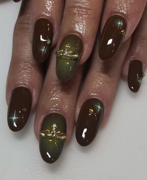 Nails Yellow, Her Nails, Brown Nails, Prom Nails, Minimalist Nails, Fire Nails, Dream Nails, Classy Nails, Funky Nails