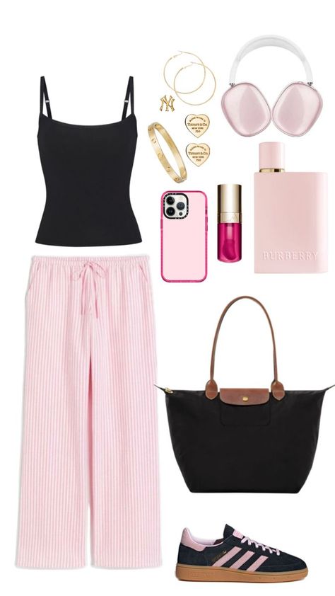 Stockholm Summer Outfit, Nyc Airport, Outfit Ideas Pink, Pink Outfit Ideas, Airport Outfit Summer, Airport Fit, Her Drawing, Airport Fits, School Homework