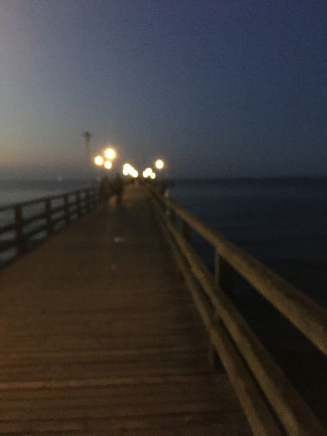 #aesthetic #sea #night #bridge #lamp Bridge Sunset Aesthetic, Pier Aesthetics Night, Pier At Night Aesthetic, Bridge At Night Aesthetic, Bridge Aesthetic Night, Night Sea Aesthetic, Coney Island Aesthetic, Moon Bridge, Obx Vibes