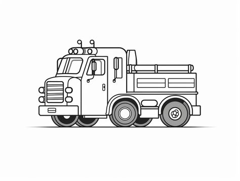 illustration of Ready-for-action fire truck Trucks Coloring Pages, Mandala Turtle, Truck Coloring Pages, Love Fire, Fire Engine, Fire Truck, Free Kids, Fire Trucks, Get Creative