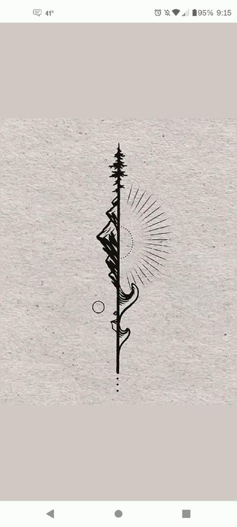 Minimalist Vertical Tattoo, Skiing Tattoo Ideas, Canoe Tattoo, Scenic Tattoo, Skiing Tattoo, Vertical Tattoo, Outdoor Tattoo, Tattoo Homme, Vancouver Tattoo