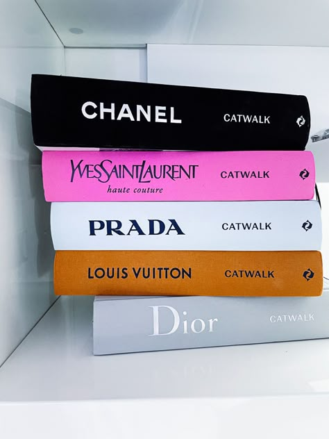 Saint Laurent Coffee, Chanel Book Decor, Esme Squalor, Best Fashion Books, Prada Book, Louis Vuitton Book, Chanel Book, Designer Books, Chanel Aesthetic