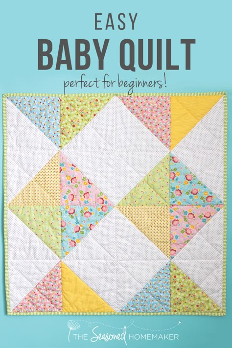 Quilt Patterns That Showcase Fabric, Amy Smart Quilt Patterns, Quick Scrap Quilts, Color Block Quilt Pattern, Children Quilts Ideas, Baby Quilt Patterns Easy Girl, Simple Patchwork Quilt Patterns, Baby Blanket Quilt Ideas, Layer Cake Baby Quilt Pattern