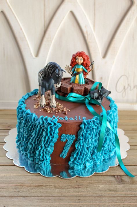 Merida Birthday Cake, Brave Birthday Cakes, Triplet Brothers, Merida Cake, Brave Cake, Merida Doll, Brave Cakes, Homemade Red Velvet Cake, Brave Birthday Party