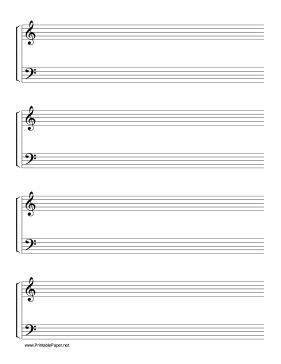 This printable hymn music manuscript paper has four systems of two staves for hymns or other two- or four-part pieces. Free to download and print Paper Crafts Free Printable, Printable Hymns, Manuscript Paper, Music Manuscript, Blank Sheet Music, Hymn Music, Writing Music, Inspirational Music Quotes, Homeschool Music