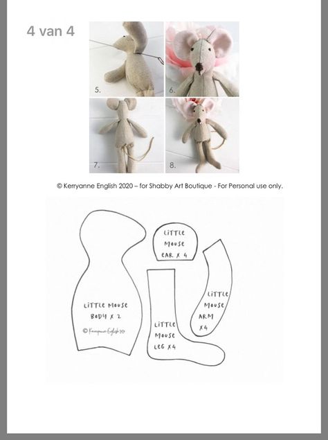 Free Mouse Sewing Pattern, Mouse Patterns To Sew, Mouse Sewing Pattern Free, Handmade Dolls How To Make, Felt Mouse Pattern, Maileg Mouse Pattern, Mouse Sewing Pattern, Maileg Dolls, Mouse Pattern