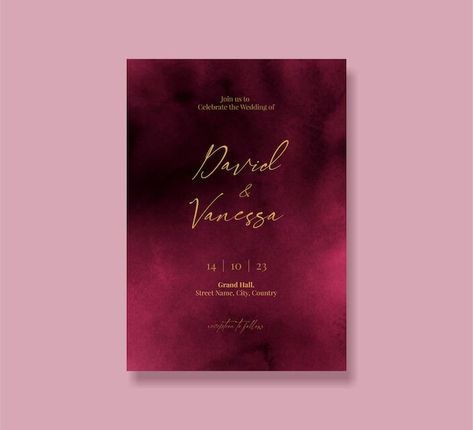 Burgundy Wine Wedding, Wine Invitation, Abstract Invitation, Wine Wedding Invitations, Bordeaux Wedding, Wine Red Wedding, Digital Invitations Design, Vintage Invitation, Pink Invitation