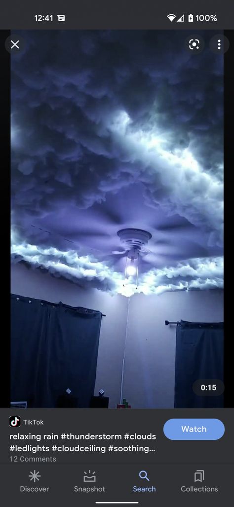 Storm Cloud Room Decor, Lightning Room Ideas, Thunderstorm Ceiling, Storm Cloud Ceiling, Storm Theme Party, Thunderstorm Room, Storm Cloud Light, Tornado Room, Cloud Ceiling