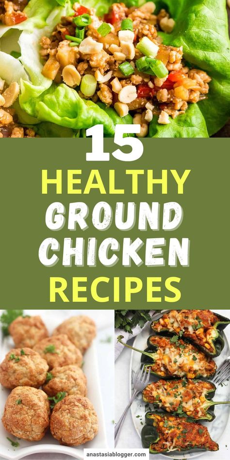 What can you do with ground chicken? Here are 15 healthy ground chicken recipes everyone at the dining table will love! #groundchicken #chickenrecipes #dinnerrecipes Turkey Breakfast Recipes, Healthy Ground Chicken Recipes, Healthy Ground Chicken, Ground Chicken Recipes Healthy, Tastiest Recipes, Ground Turkey Recipes Healthy, Healthy Ground Turkey, Chicken Meatball Recipes, Clean Eating Chicken