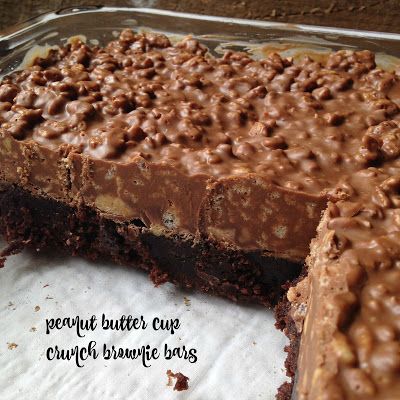 Crunch Brownies, Butter Crunch, Peanut Butter Crunch, Peanut Butter Fudge Easy, Brownie Bars, Chocolate Chip Brownies, Bars And Squares, Chunky Peanut Butter, Peanut Butter Desserts