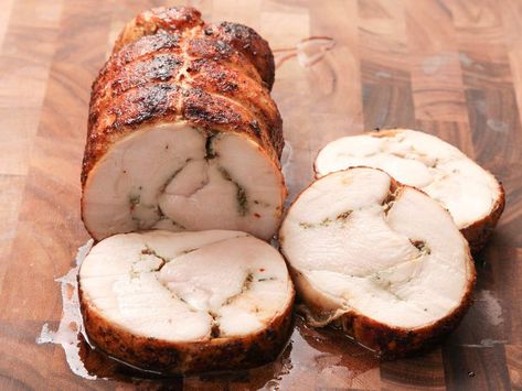 Turkey Porchetta, Porchetta Recipes, Make A Turkey, Turkey Thighs, Stuffed Turkey, How To Make Turkey, Turkey Broth, Turkey Meat, Food Lab