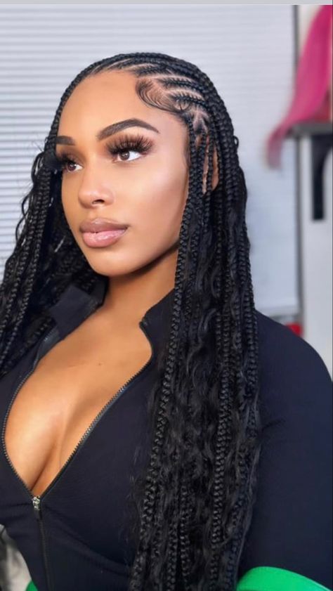 Bernice Burgos Braids, Big Forehead Braids, Fast Braids For Black Women, Color Braided Hairstyles, Hairstyles For Black Women Color, Twist Braided Hairstyles, Winter Braids For Black Women, Hairstyles For Black Women Twist, Hairstyles For Black Women Updo