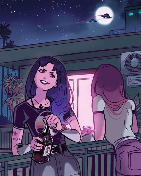 Big sis came to visit  • #blackfire #starfire #teentitans #party #lifestyle Big Sis, Teen Titans, Moon, Instagram, Art