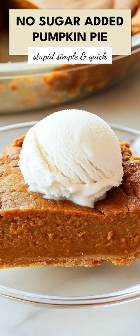 Image for No Sugar Added Pumpkin Pie Splenda Pumpkin Pie, No Sugar Added Pumpkin Pie, No Sugar Pumpkin Pie, Sugar Free Pumpkin Pie For Diabetics, Protein Pumpkin Pie, Sugar Free Pumpkin Pie, Sugar Free Pie, Sugar Free Desserts Easy, Crustless Pumpkin Pie