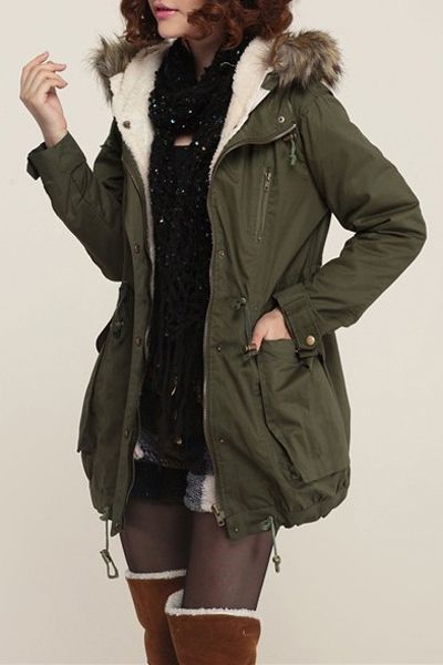 XOXO Green Parka Outfit, Sweater Dress Leggings, Army Coat, Leather Jacket Style, Cold Weather Outfits, Stylish Jackets, Next Clothes, Parka Coat, Coat Women